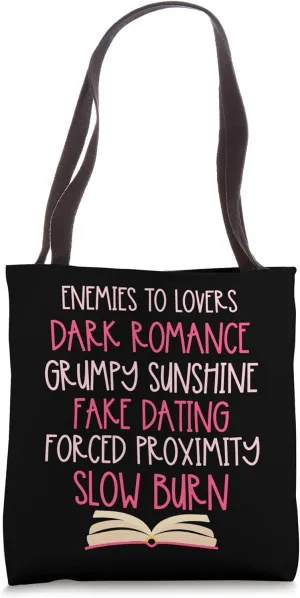 Bibliophile Romance Book Genre Humor Tee Tote Bag