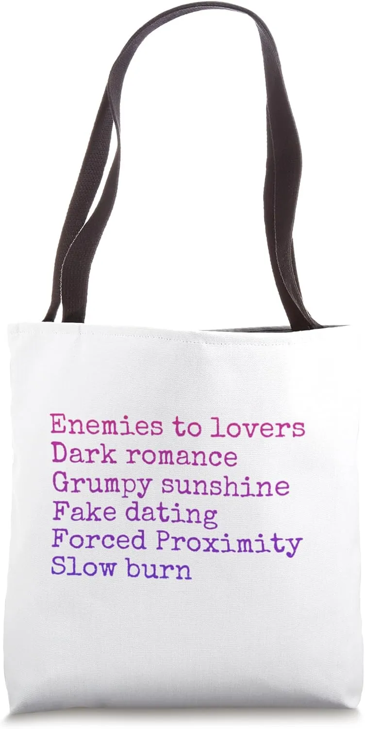 Bibliophile Romance Book Genre Humor Tee Tote Bag