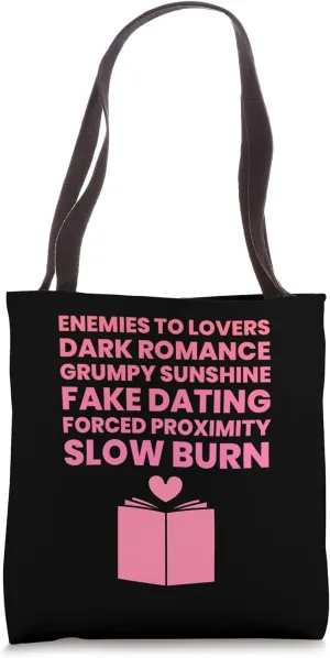 Bibliophile Romance Book Genre Humor Tee Tote Bag