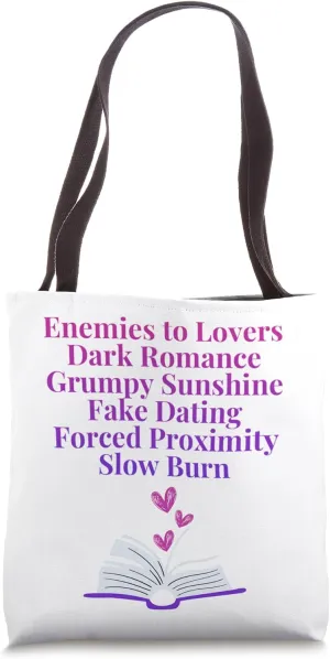 Bibliophile Romance Book Genre Humor Tee Tote Bag