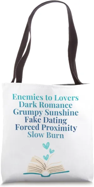 Bibliophile Romance Book Genre Humor Tee Tote Bag