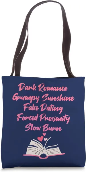 Bibliophile Romance Book Genre Humor Tee Tote Bag