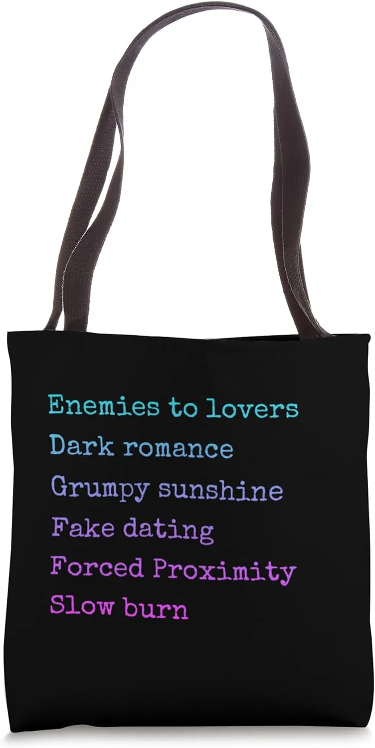 Bibliophile Romance Book Genre Humor Tee Tote Bag