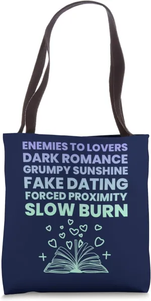 Bibliophile Romance Book Genre Humor Tee Tote Bag