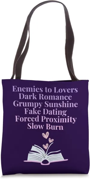 Bibliophile Romance Book Genre Humor Tee Tote Bag