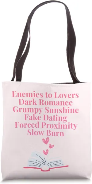 Bibliophile Romance Book Genre Humor Tee Tote Bag