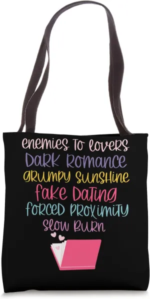 Bibliophile Romance Book Genre Humor Tee Tote Bag