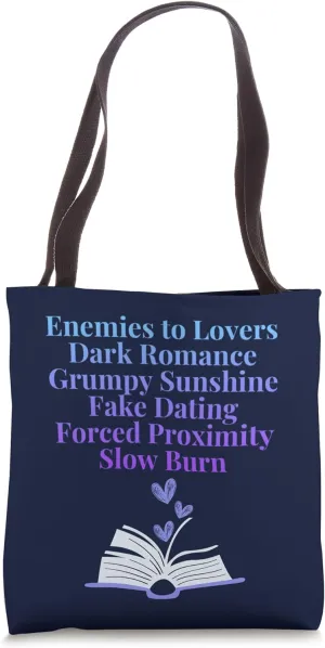 Bibliophile Romance Book Genre Humor Tee Tote Bag