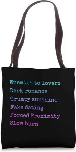 Bibliophile Romance Book Genre Humor Tee Tote Bag