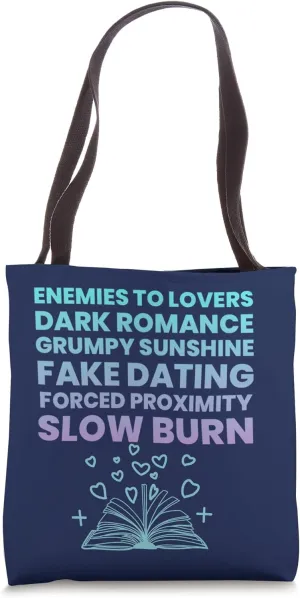 Bibliophile Romance Book Genre Humor Tee Tote Bag