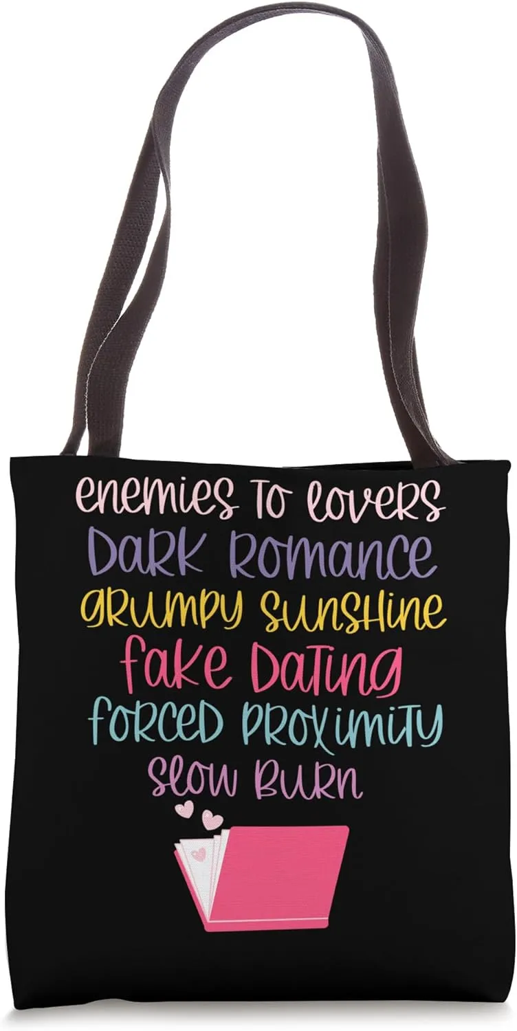 Bibliophile Romance Book Genre Humor Tee Tote Bag