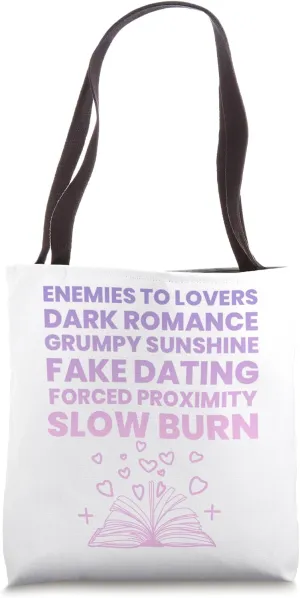 Bibliophile Romance Book Genre Humor Tee Tote Bag