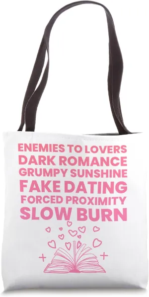 Bibliophile Romance Book Genre Humor Tee Tote Bag