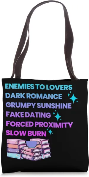 Bibliophile Romance Book Genre Humor Tee Tote Bag