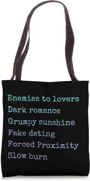 Bibliophile Romance Book Genre Humor Tee Tote Bag