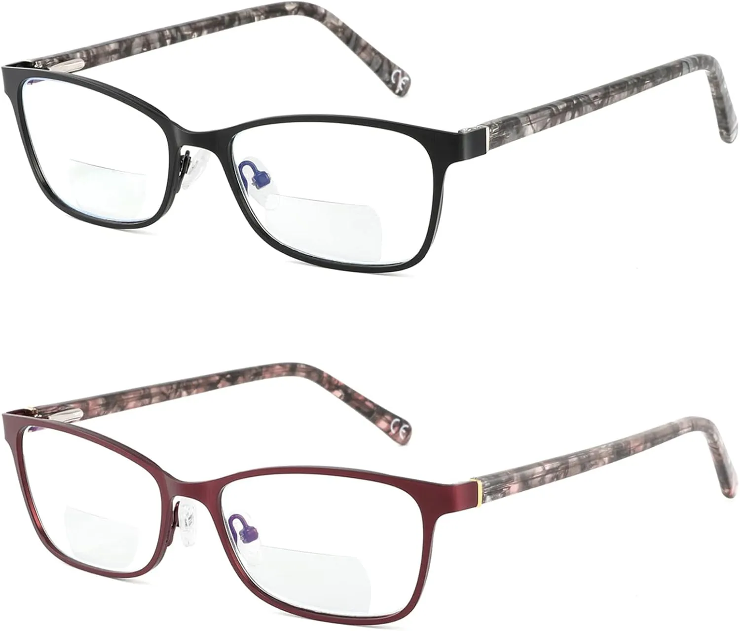 Bifocal Reading Glasses Women Blue Light Computer Reader Fashion Clear Top Cateye Ladies Designer Stylish Eyeglasses