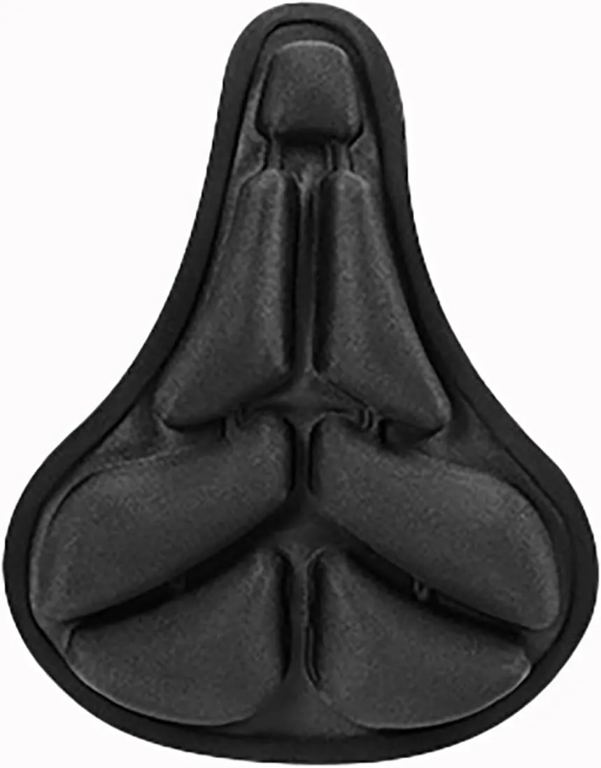 Bike Seat Cover, Bike Seat Cushion for Men & Women, 3D Air Shock Absorbing Bicycle Seat Cover for Indoor & Outdoor Bike Seat with Adjustable Velcro Secure Ease of Installation