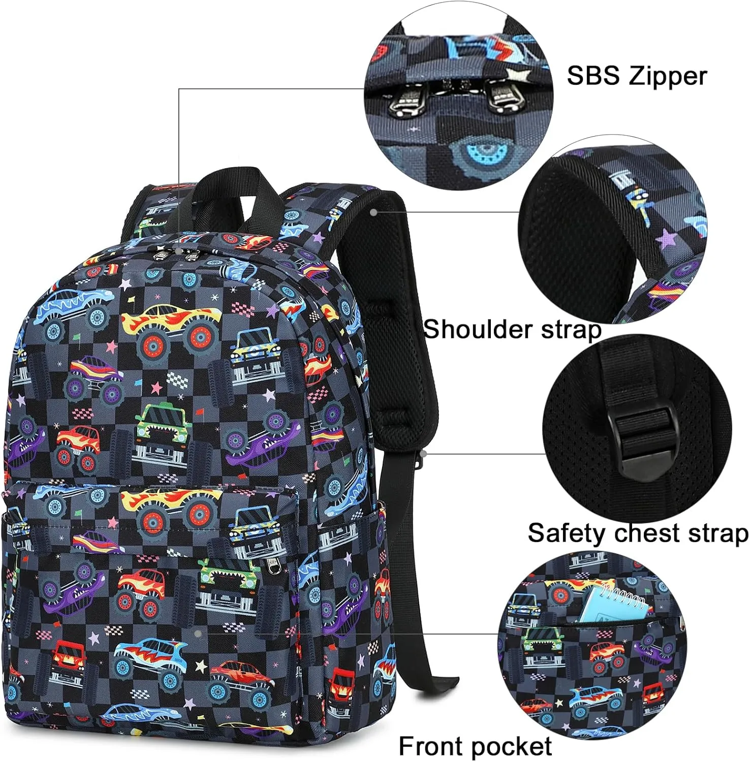 Bluboon Preschool Backpack Kids Kindergarten Backpack With Lunch Box School Book Bags for Elementary Primary Schooler