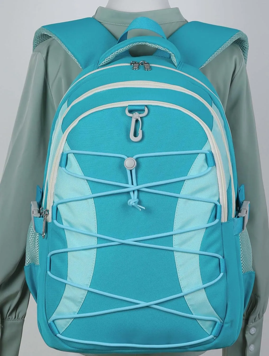 BLUEFAIRY Middle High School Backpack for Boys Girls Large Bookbag with Laptop Compartment Back to School Book Bags for Teens Teenagers Mochilas Escolares para Niños Niñas (Blue/Light Blue, Solid)