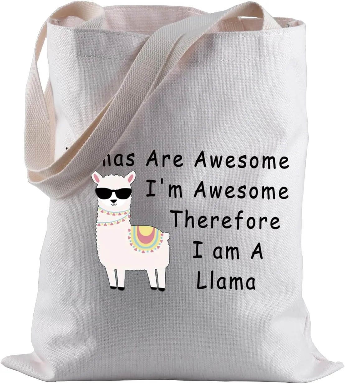 BLUPARK Funny Llama Gift for Llama Lover Llamas Are Awesome I'm Awesome Therefore I'm A Llama Shopping Bag Animal Lover