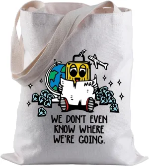 BLUPARK Nana Inspired Tote Bag Kpop Lover Gift Don't Know Where We're Going Shopping Bag for Korean Singer Fans