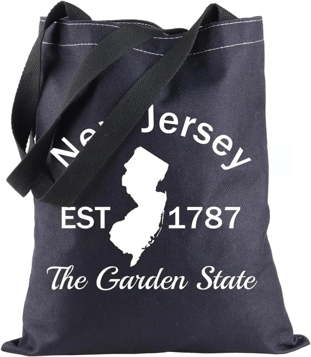 BLUPARK NJ State Tote Bag Independence Gift New Jersey Est 1787 The Garden State Travel Shopping Bag Freedom Gift