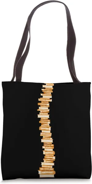Book Lover Spine Backbone Bookworm Reading Lovers Books Tote Bag