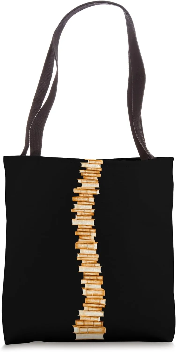 Book Lover Spine Backbone Bookworm Reading Lovers Books Tote Bag