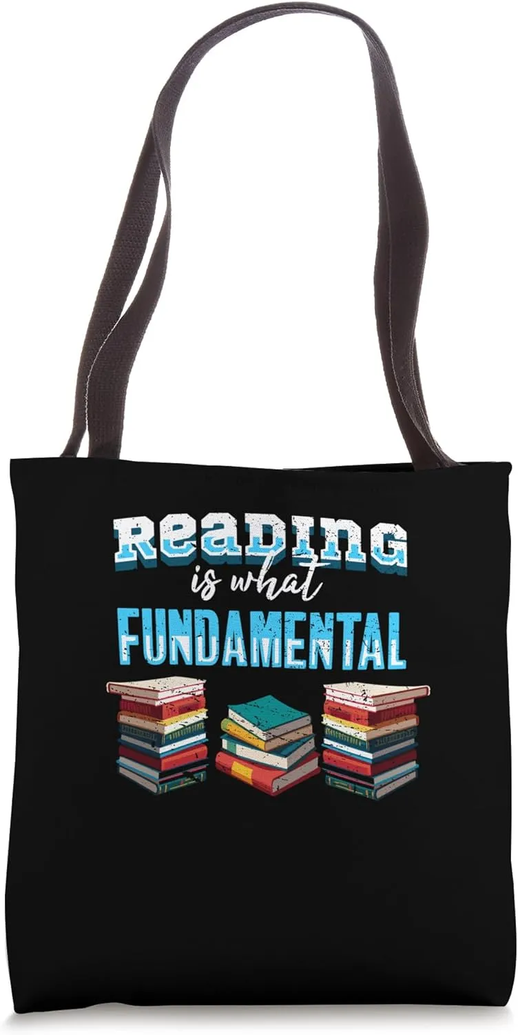 Bookish Reading Is Fundamental Rainbow Bookworm Lovers Geek Tote Bag