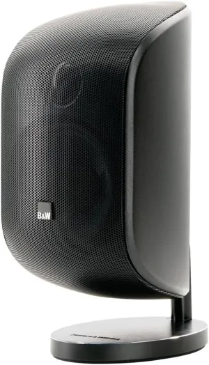 Bowers and Wilkins M-1 Satellite Speaker (1 Count) 4" Glass Fiber Midrange, 1" Aluminum Dome Tweeter, Use as Stereo Speaker or Center Channel in Your Surround Sound System, Matte Black (Single)