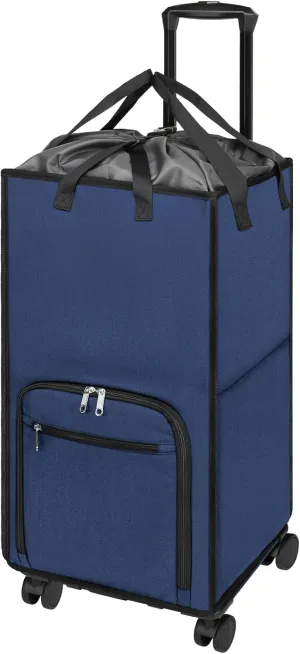Bukere Extra Large Rolling Laundry Basket with Wheels, 90L Freestanding Collapsible Laundry Hamper Bag for Clothes Storage, Removable Wheeled Cart for College Dorm Apartment Laundry Room Bathroom