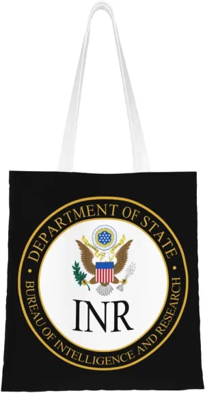 Bureau of Intelligence and Research Seal Tote Bag for Women Canvas Shopping Bags Reusable Beach Bag Grocery Bags Tote Shoulder Bag Gift Bags