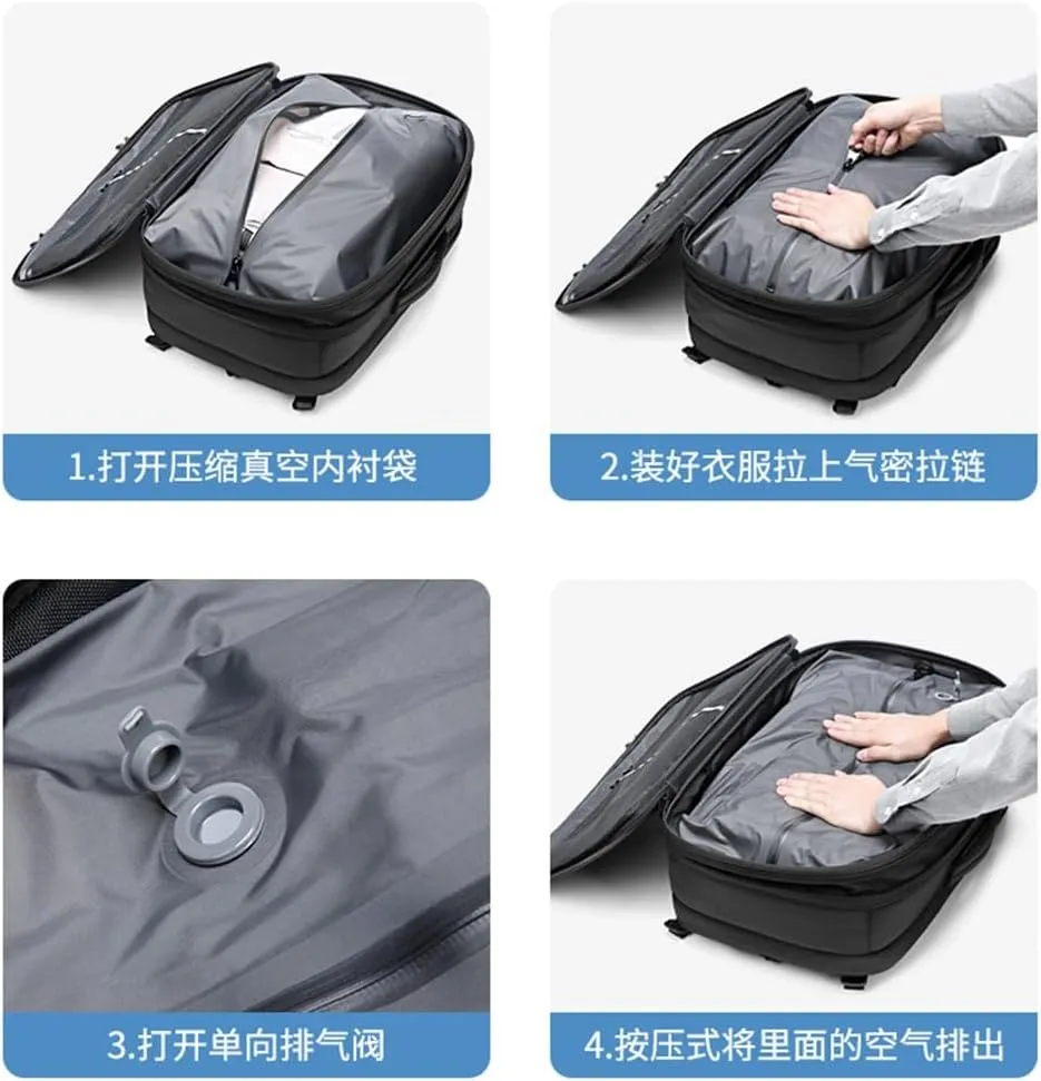Business Men's Backpack Large Capacity Multifunctional Vacuum Compression Computer Backpack