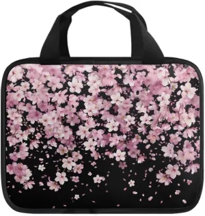 Butterfly Print Bible Cover Bible Case for Women Black Canvas Portable Zipper Bible Case with Built-in Pocket Handle