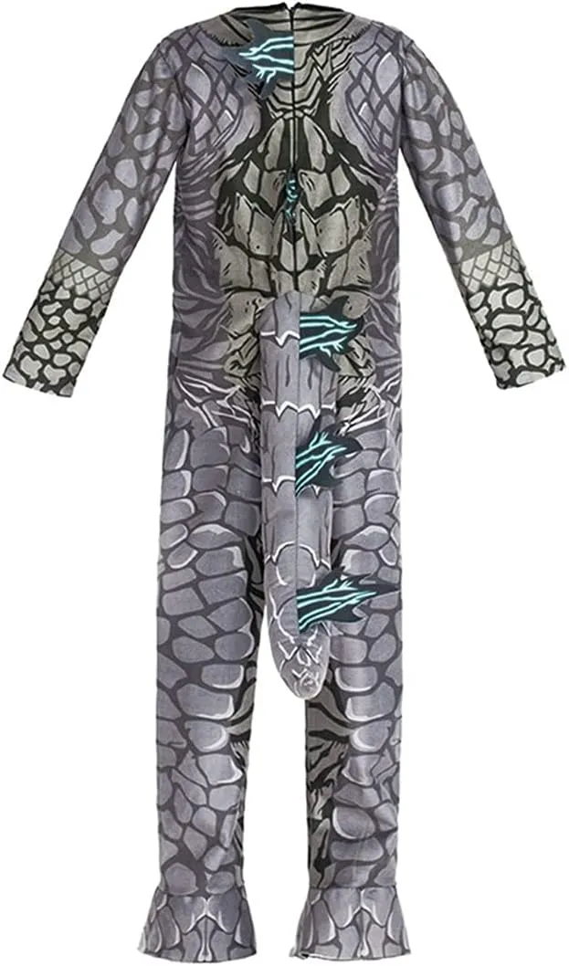 CAFELE Deluxe Dinosaur Costume The King Monsters Jumpsuit Bodysuit Dress-Up Halloween Costume for Kids Ages 3 and Up