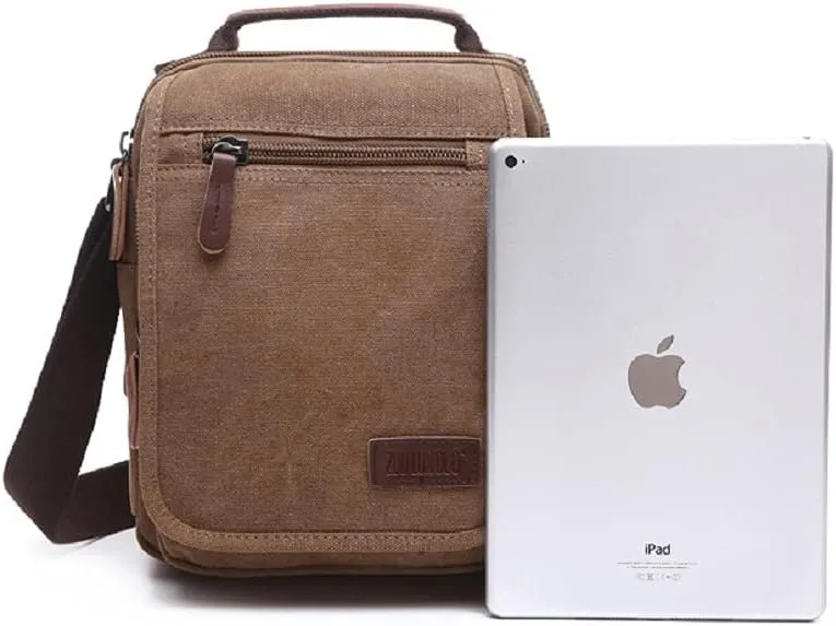 Canvas Messenger Shoulder Bag Outdoor Travel Purse Classic Messenger Crossbody Bag for Men Women