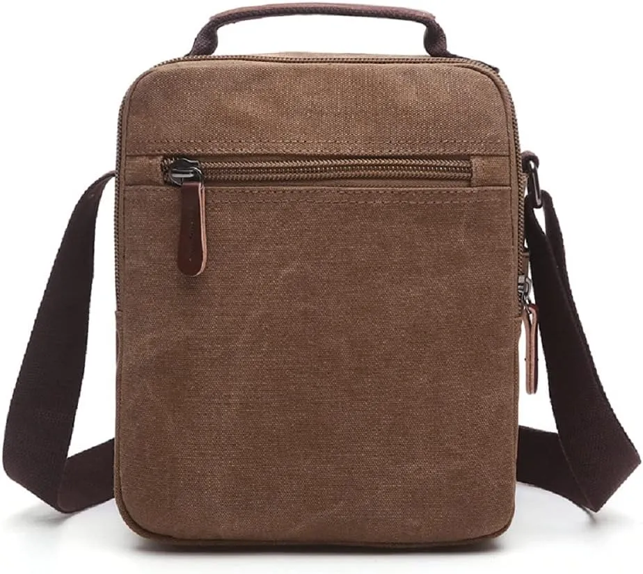 Canvas Messenger Shoulder Bag Outdoor Travel Purse Classic Messenger Crossbody Bag for Men Women