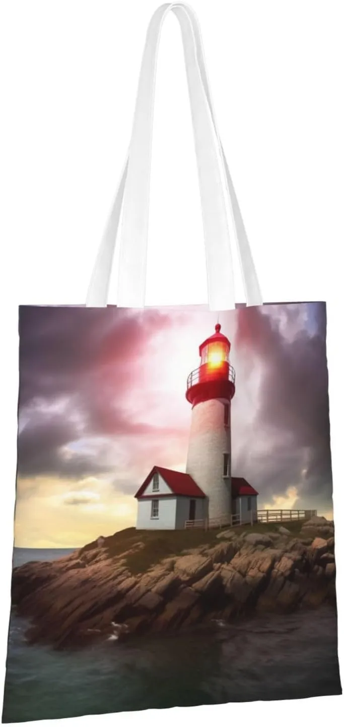 Canvas Tote Bag For Women Reusable Shopping Bag Casual Arch In Mallorca Spain Shoulder Bag Handbag For Travel