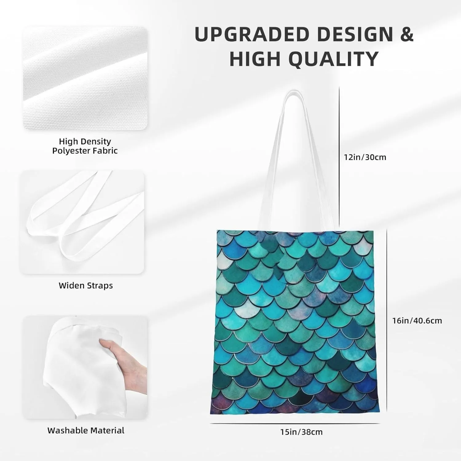 Canvas Tote Bag For Women Reusable Shopping Bag Casual Arch In Mallorca Spain Shoulder Bag Handbag For Travel