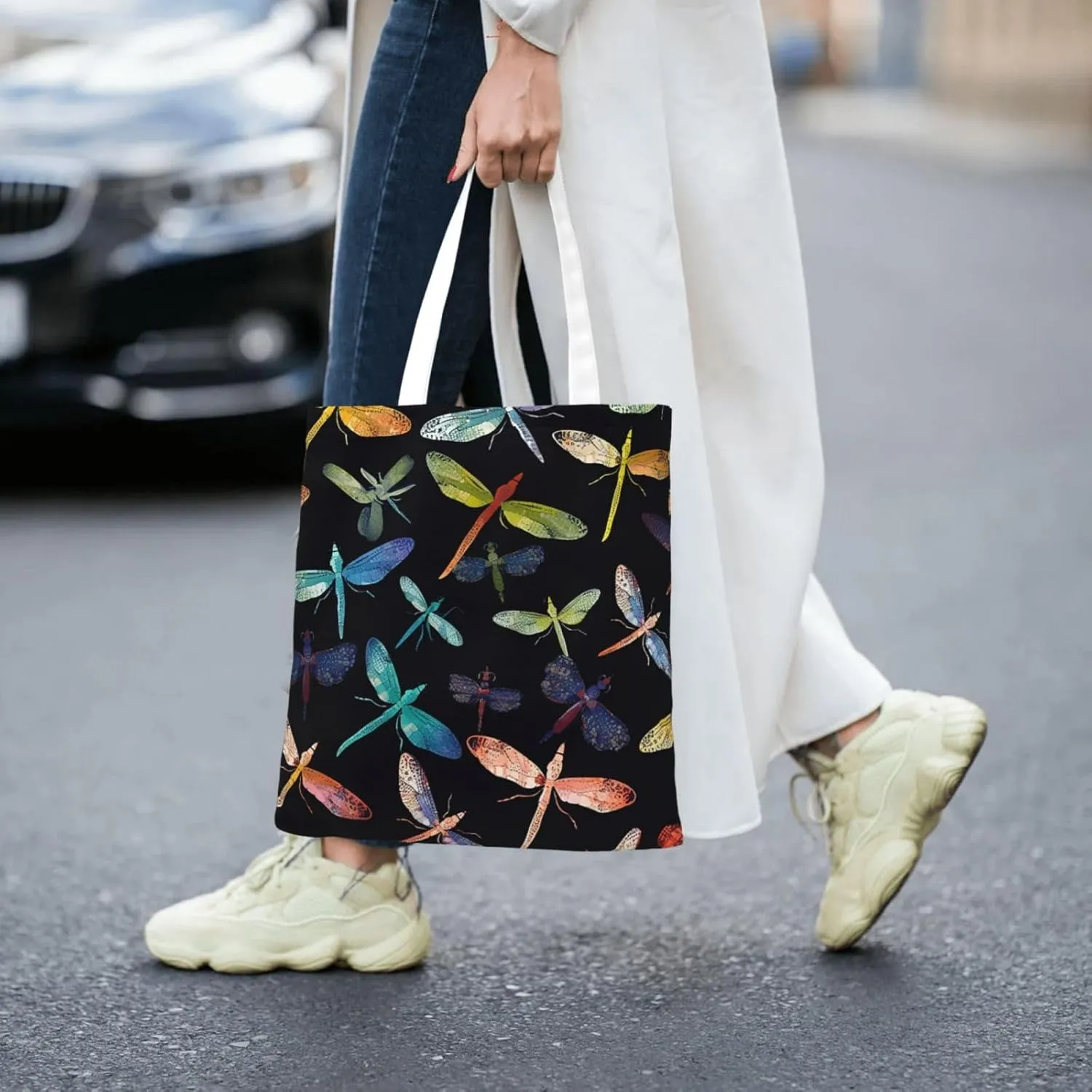 Canvas Tote Bag For Women Reusable Shopping Bag Casual Eagle Shoulder Bag Handbag For Travel