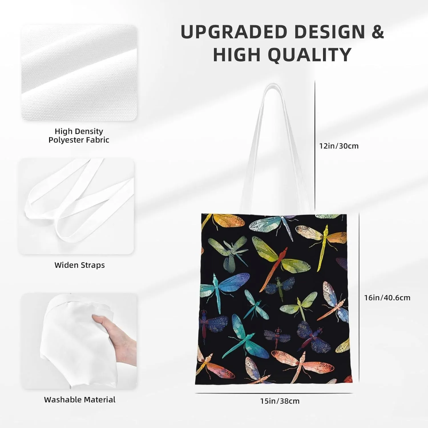 Canvas Tote Bag For Women Reusable Shopping Bag Casual Eagle Shoulder Bag Handbag For Travel