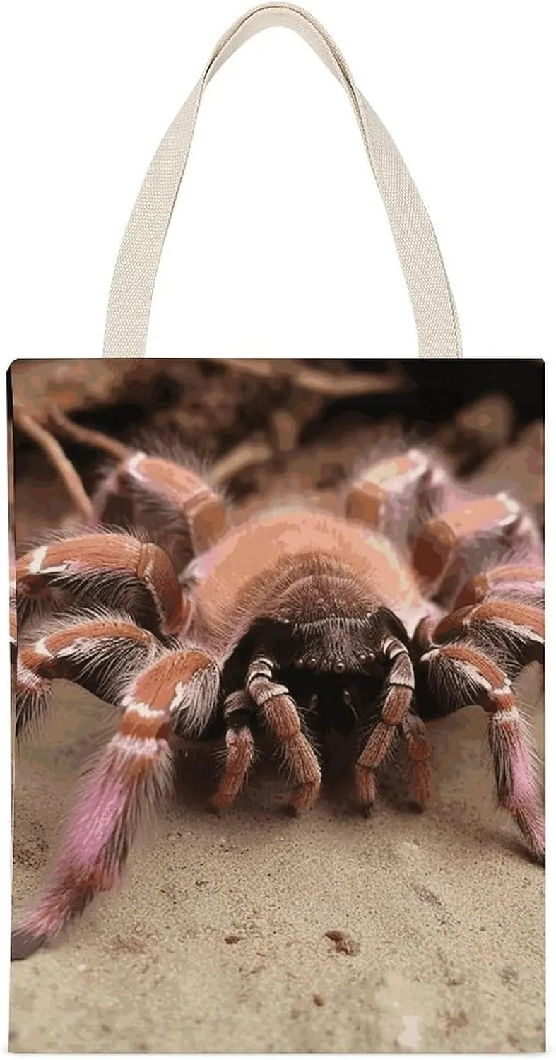 CanvasToteBagDoubleSidedPrintStylishReusableShoppingBagforDailyUse