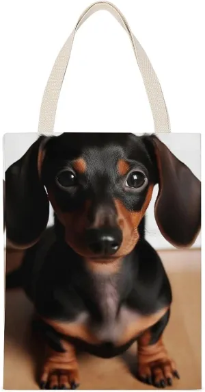 CanvasToteBagDoubleSidedPrintStylishReusableShoppingBagforDailyUse
