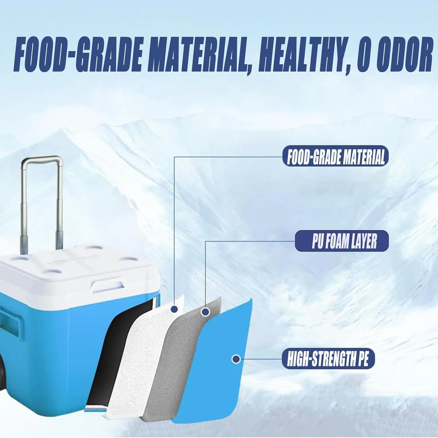 Car Camping Coolers for Mazda CX-7/Demio/Premacy/RX-7/RX-8/Tribute, Leak Proof Cooler, Portable Lightweight Ice Chest Box, Compartments Waterproof Insulated Bag