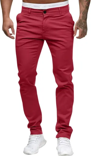 Cargo Pants for Men Pants Solid Color Track Cuff Lace up Workout Pants with Pocket Athletic Loose Fit