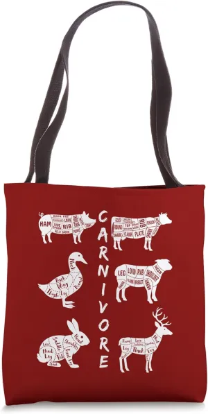 Carnivore - Cow Pig Duck Lamb Rabbit Deer - Eco Freindly Tote Bag