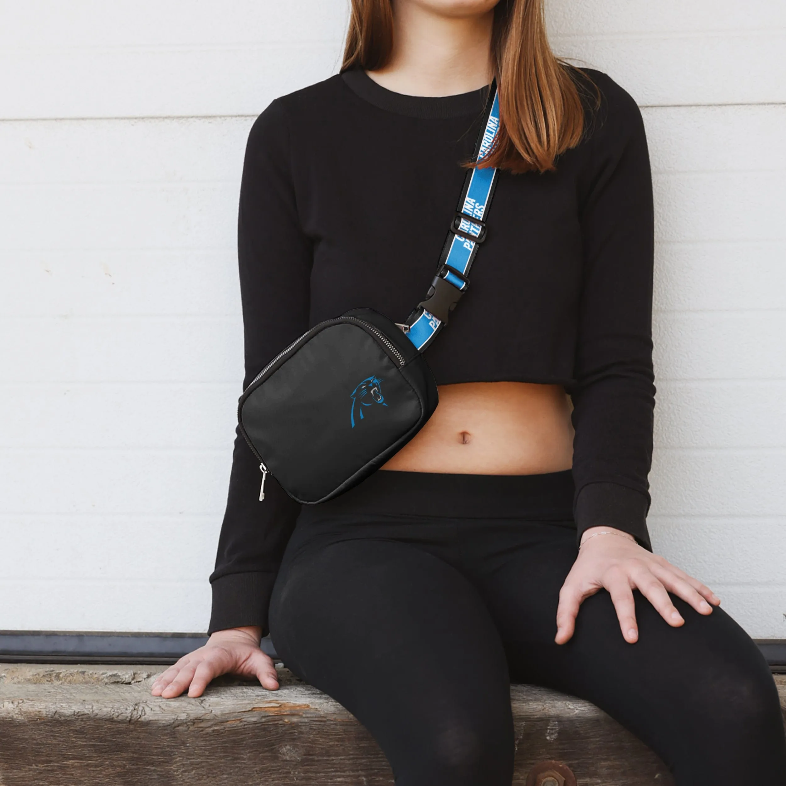 Carolina Panthers Team Wordmark Crossbody Belt Bag