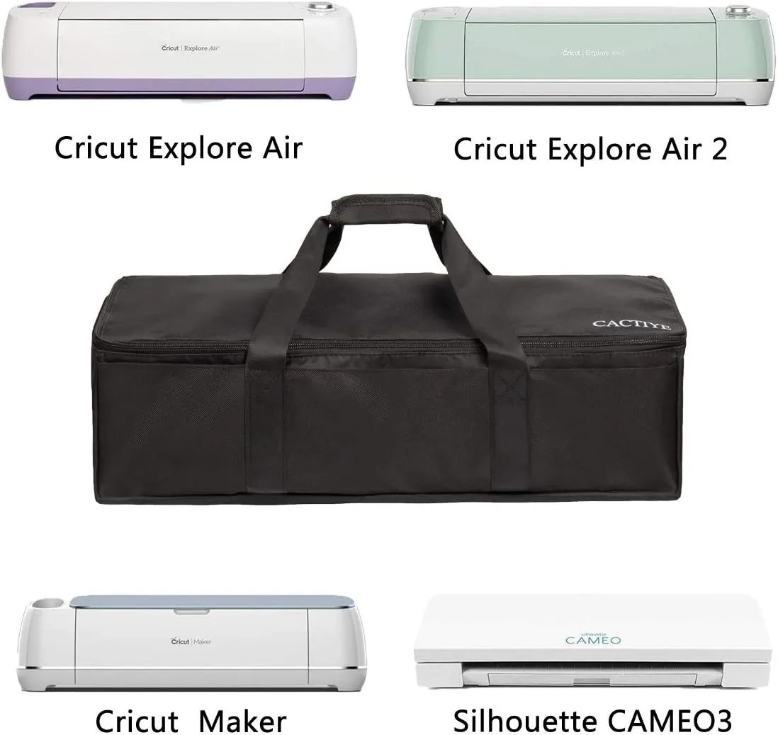Carrying Bag Compatible with Cricut Explore Air and Maker, Waterproof Tote Bag Compatible with Cricut Explore Air and Supplies (black, 1 1)