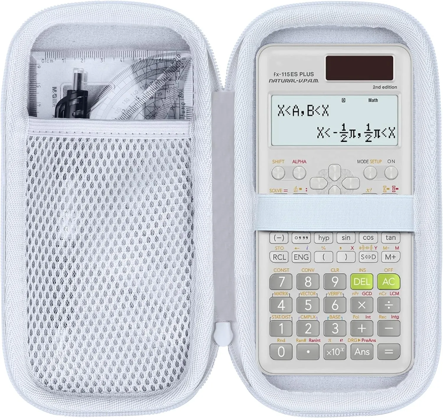 Case Compatible with Casio FX-115 ESPLUS2 2nd Edition/FX-991 ES Plus-2nd Edition/FX-82 ES/FX-83GTCW / FX82 ES Plus Scientific Calculator (White)