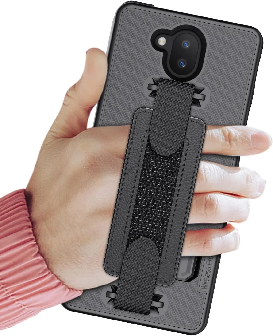 Case Compatible with Sonim XP10 (XP9900), Shell Case and Belt Clip Holster Combo with Handstrap, Kickstand and Screen Protector (Black)